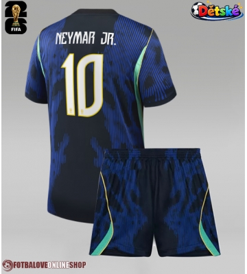 Brazílie Neymar Jr #10 Venkovní dres komplet pro Děti MS 2026 Krátkým Rukávem (+ Krátké kalhoty)